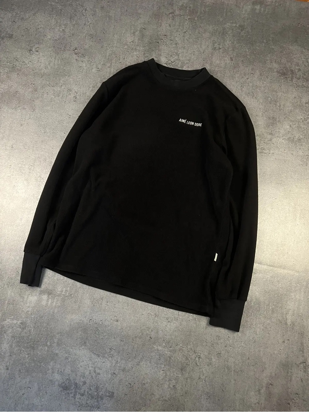 Black Fleece Long-Sleeve Crewneck Sweatshirt - Aime Leon Dore